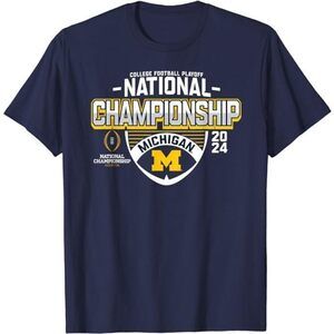 Michigan Wolverines 2024 CFP National Championship Football T-Shirt